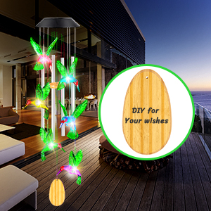 producer to buyer womens gifts for christmas birthday gifts for women mom grandma gifts hummingbird wind chimes solar lights for outside outdoor yard home house patio garden gardening decor gifts for mom sister discounted pricing