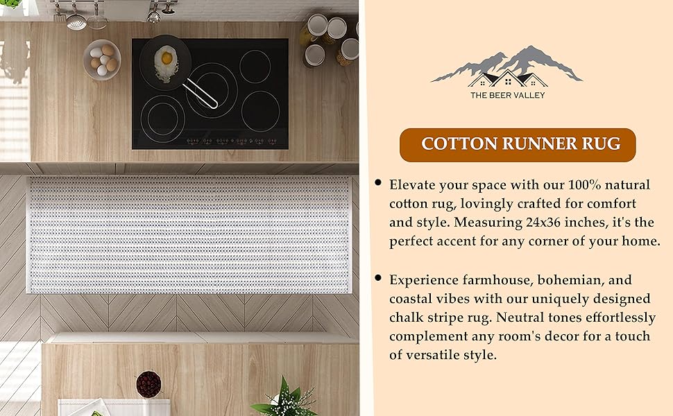 global sourcing the beer valley diamond woven rug 2'x3' - beige, anti-slip farmhouse accent cotton rugs for entryway kitchen bedroom bathroom - 24x36 inches oem/odm services