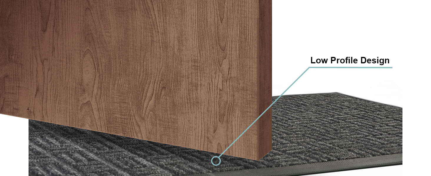 global sourcing mibao front door mat, heavy duty durable welcome mat for outdoor indoor, dirt trapper waterproof super absorbent door mat for entryway outside patio porch, 29.5