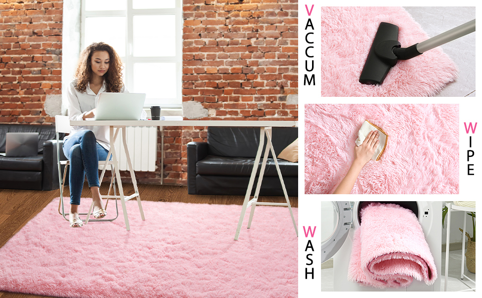 global sourcing merelax soft modern indoor shaggy area rug for bedroom livingroom dorm kids room home decorative, non-slip plush fluffy furry fur rugs comfy nursery accent floor carpet 2x3 feet, pink oem/odm services