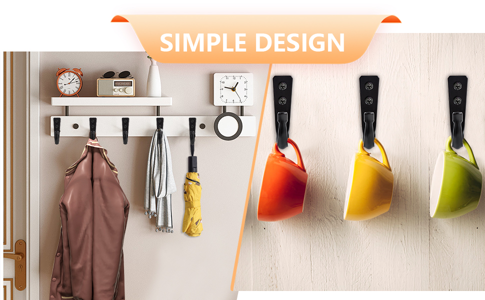 competitive pricing wodegift 5pcs large size wall hooks, heavy duty wall hooks for hanging, coat hooks for hanging, large size wall hooks, for hanging heavy duty pans, backpacks, coats and garage items (black hooks) one-stop wholesale