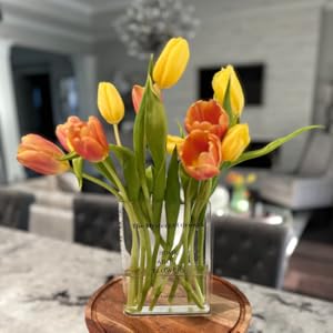 oem/odm services puransen clear book flowers vase - cute bookshelf decor; unique vase for book lovers, artistic and cultural flavor acrylic vases for home office decor, a book about flowers (clear - b) affordable bulk deals