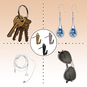 competitive pricing 30 pcs push pin picture hooks, thumbtacks for wall hanger, picture hanging nails for wall, decorative thumb tacks for hanging, bulletin board hooks (silver & gold & black) one-stop wholesale
