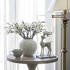 oem/odm services white ceramic vase flower vase, big textured round vase for centerpieces, kitchen, living room, bedroom decor gifts (8