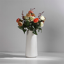 oem/odm services ceramic vases - nordic minimalism style decoration, elegant vase for mantel, table, living room decoration, white modern geometric decorative flowers vases for home decor affordable bulk deals