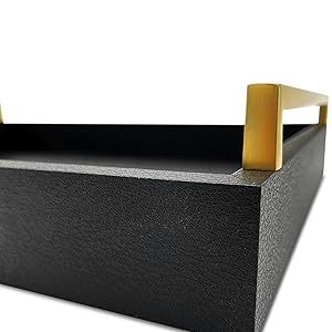 wholesale direct decorative coffee table tray - ottoman tray - breakfast, drinks, liquor serving platter - from farmhouse to modern - matte finish - champagne gold handles - loden green bulk purchase at factory prices
