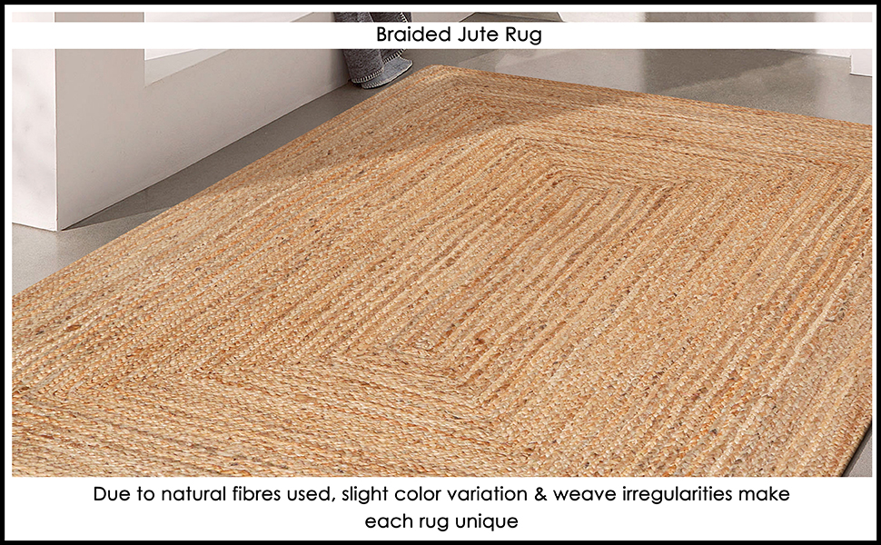 manufacturer direct homidate jute braided rug 4x6 ft, tightly braided chindi and jute rug, reversible,durable,sustainable rug pad, shag rugs for bedroom, floor rug, bedroom rugs, jute kitchen rug-48x72 natural trade price