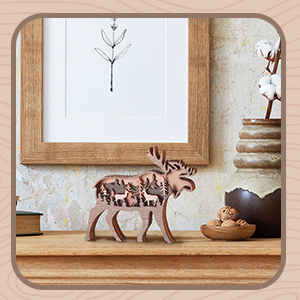 bulk purchase honoson forest animal rustic wall art decor wooden farmhouse wall decoration wooden animal decor wood forest and mountain ornaments for cabin bedroom living room decor(brown,bear style) trade price